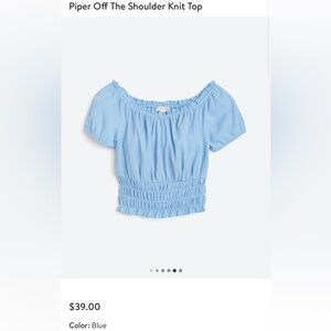 NWT The General Good - Piper off the shoulder top